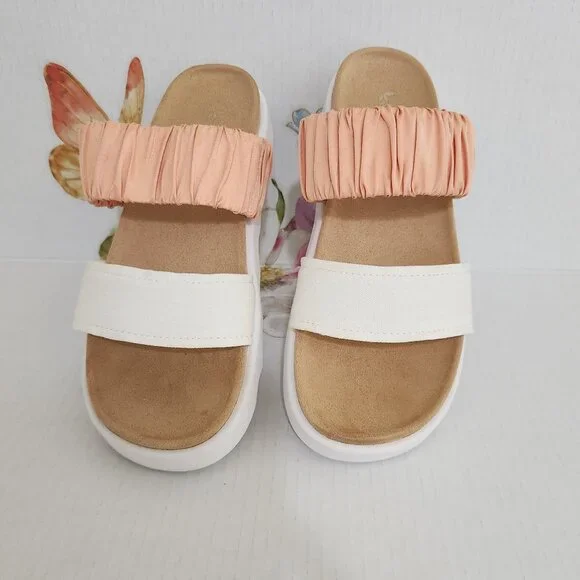 Koolaburra by UGG Tayla Size 8 Double Band Slide Slip-on Sandals - Picture 2 of 10